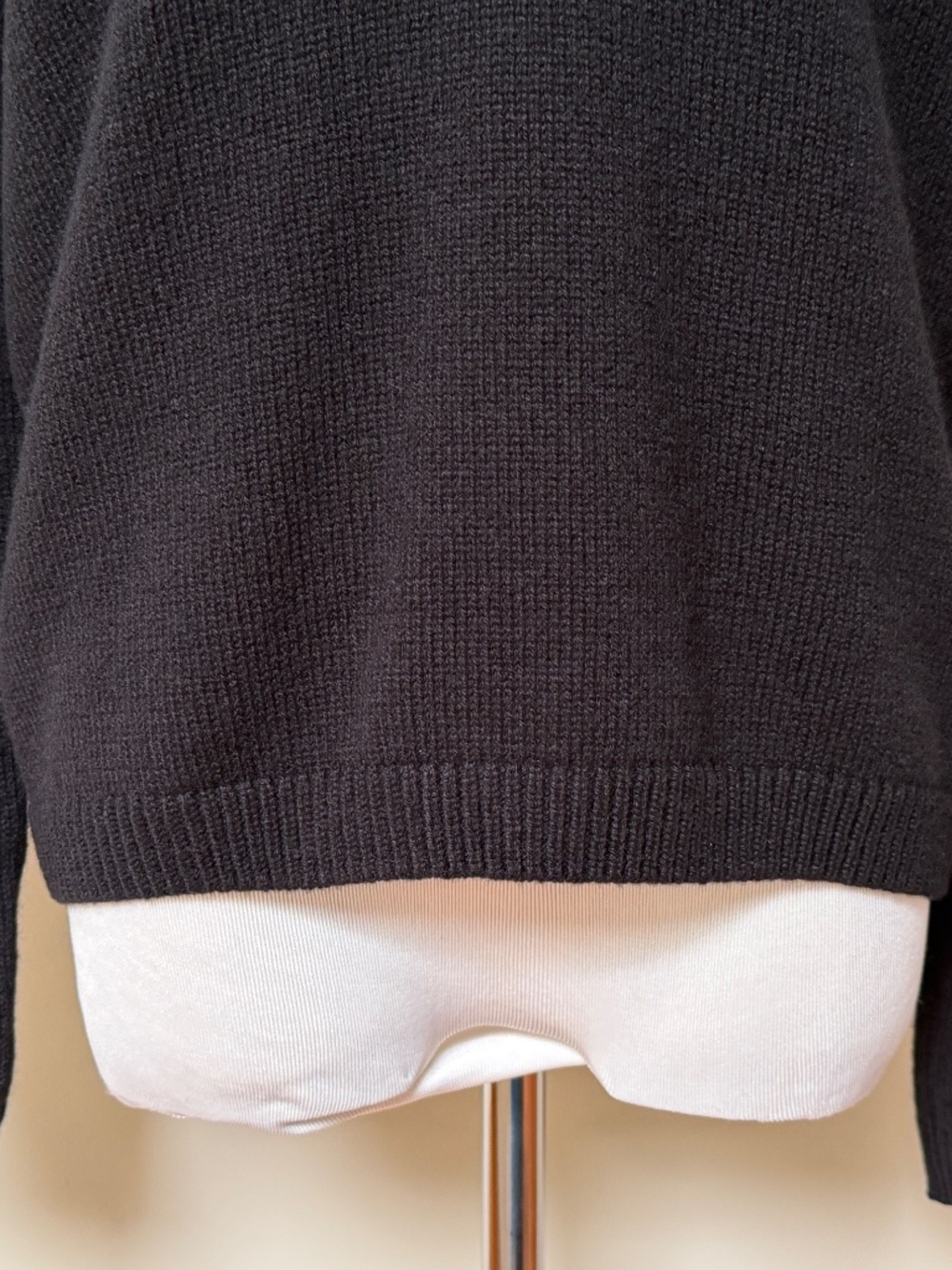 Saint Laurent YSL Black Cashmere Knit Deep V Neck LongSleeve Sweater - Picture 7 of 16